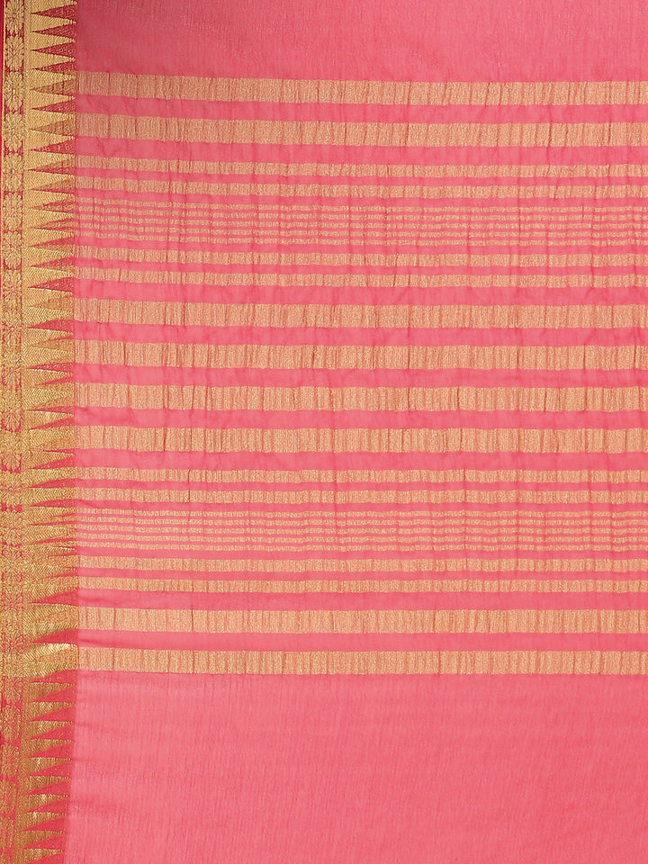 Zari Border Chiffon Woven Saree