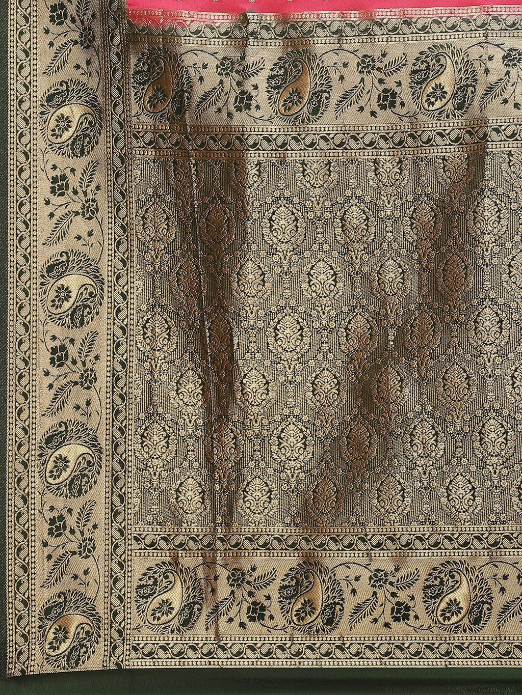 Zari Border Booti Georgette Plain Saree