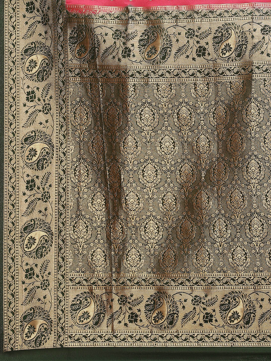Zari Border Booti Georgette Plain Saree