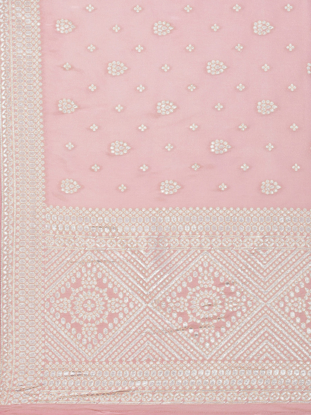 Zari Booti Organza Woven Saree