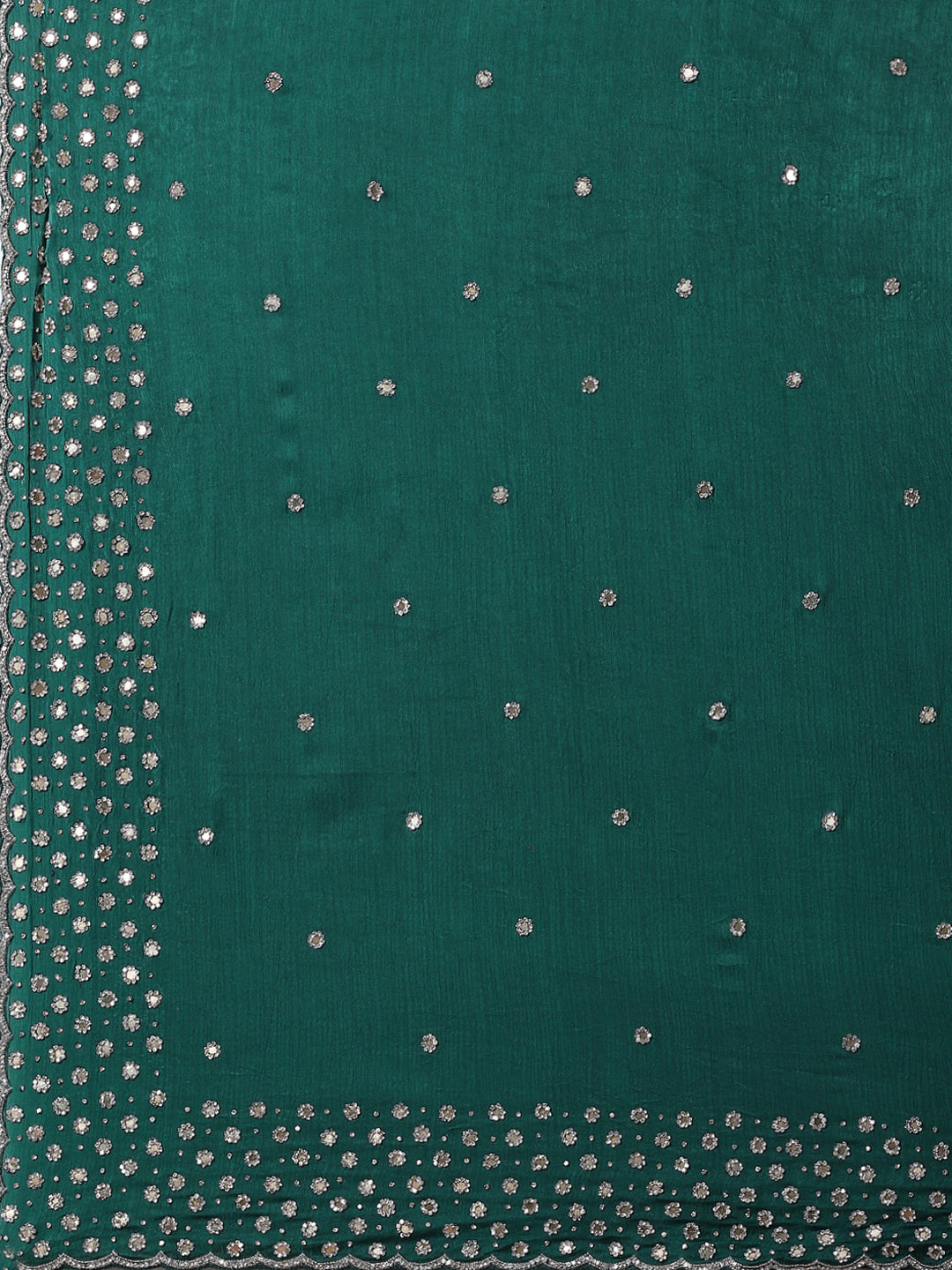 Stone Booti Pure Satin Embroided Saree