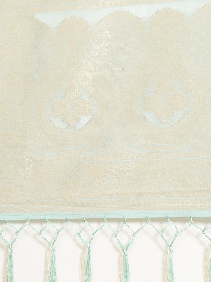 Digital Floral Banarasi Pallu Sarees Printed