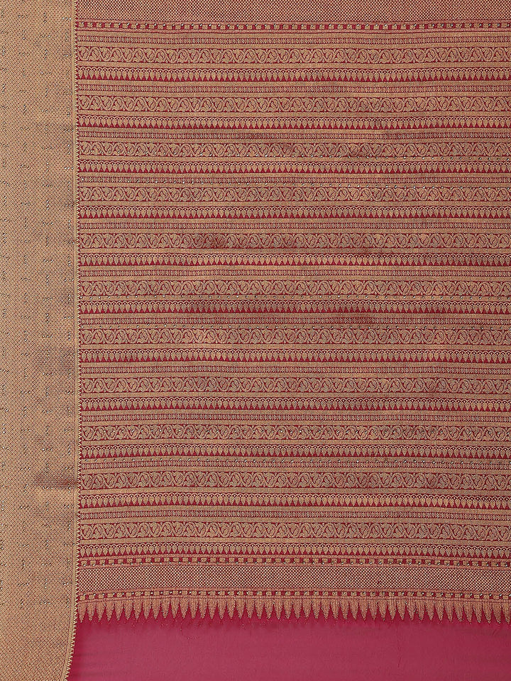 Light Brocade Georgette Plain Saree