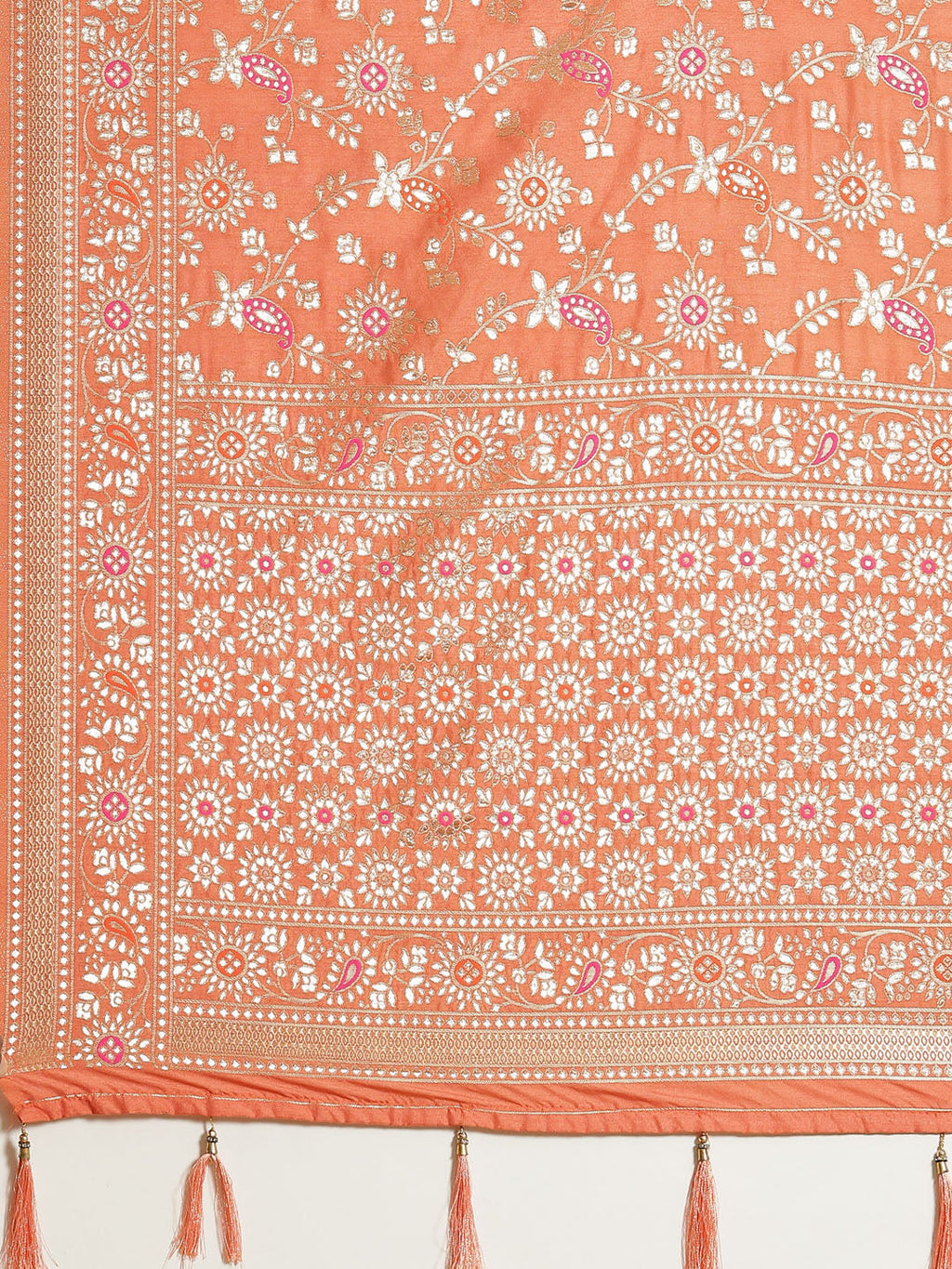 Gota Work Banarasi Woven Saree