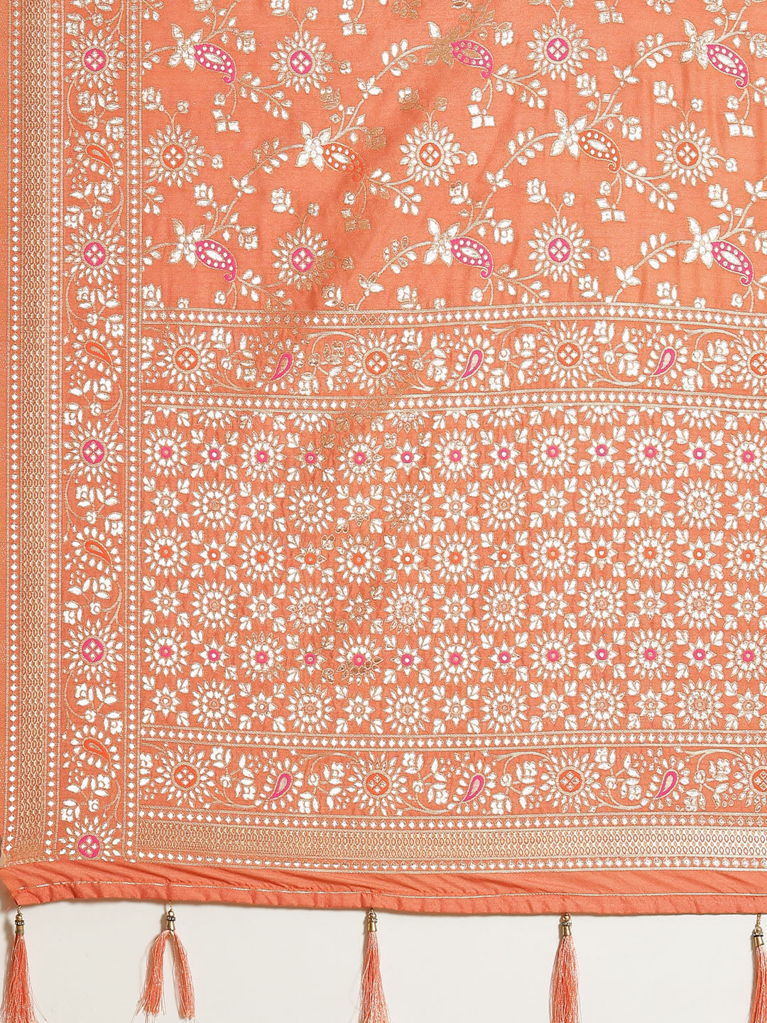 Gota Work Banarasi Woven Saree