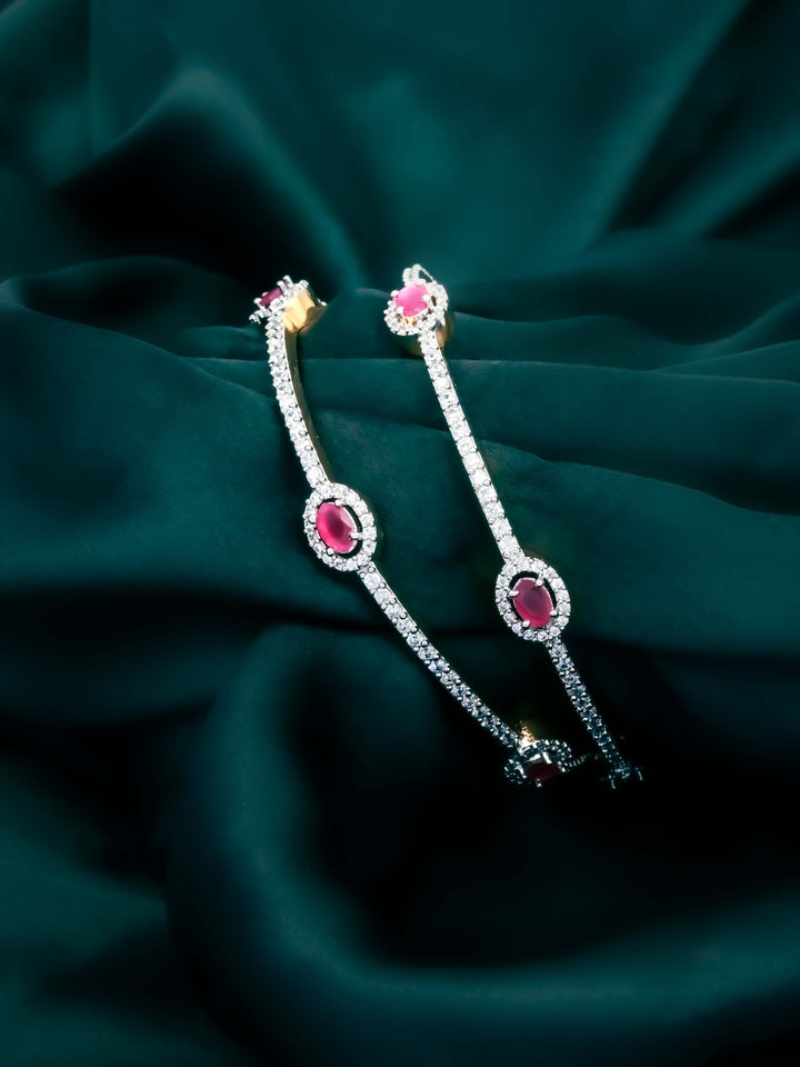 Golden And Diamond AD Bangles Set
