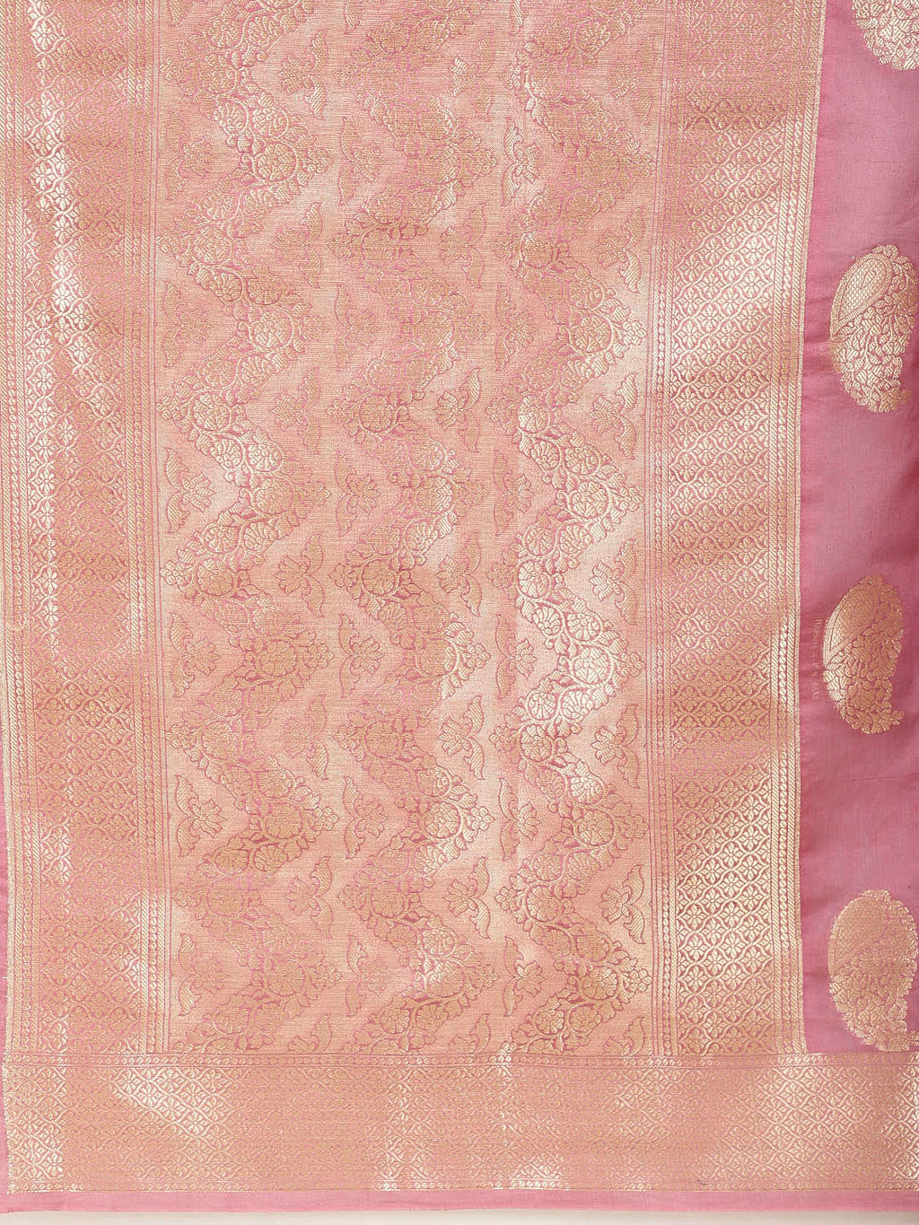 Zari Border Booti Woven Cotton Saree