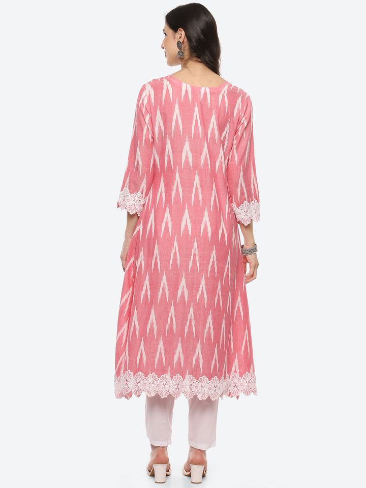 Printed Cotton Kurta With Pant