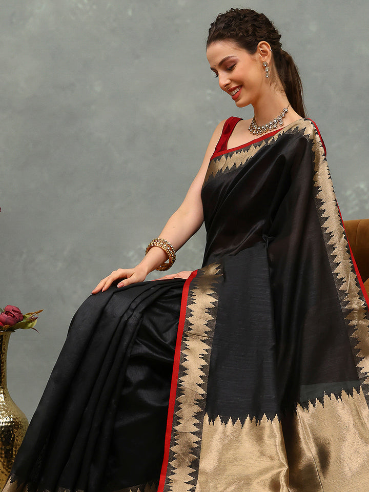Woven Design Cotton Blend Saree