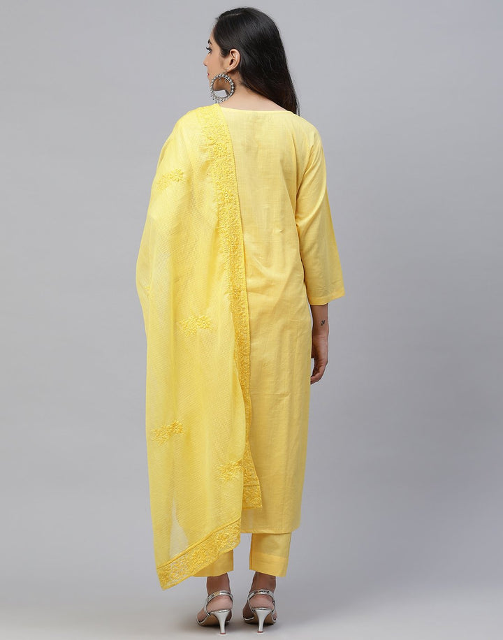 Printed Stitched Cotton Salwar Kameez With Dupatta