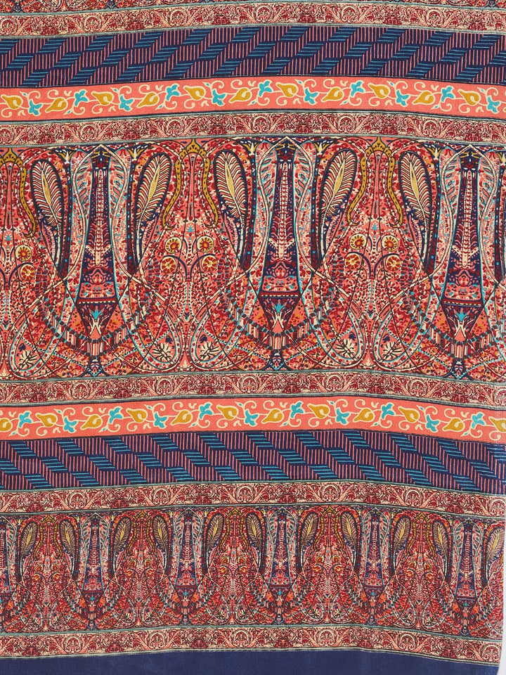 Floral Printed Crepe Woven Saree