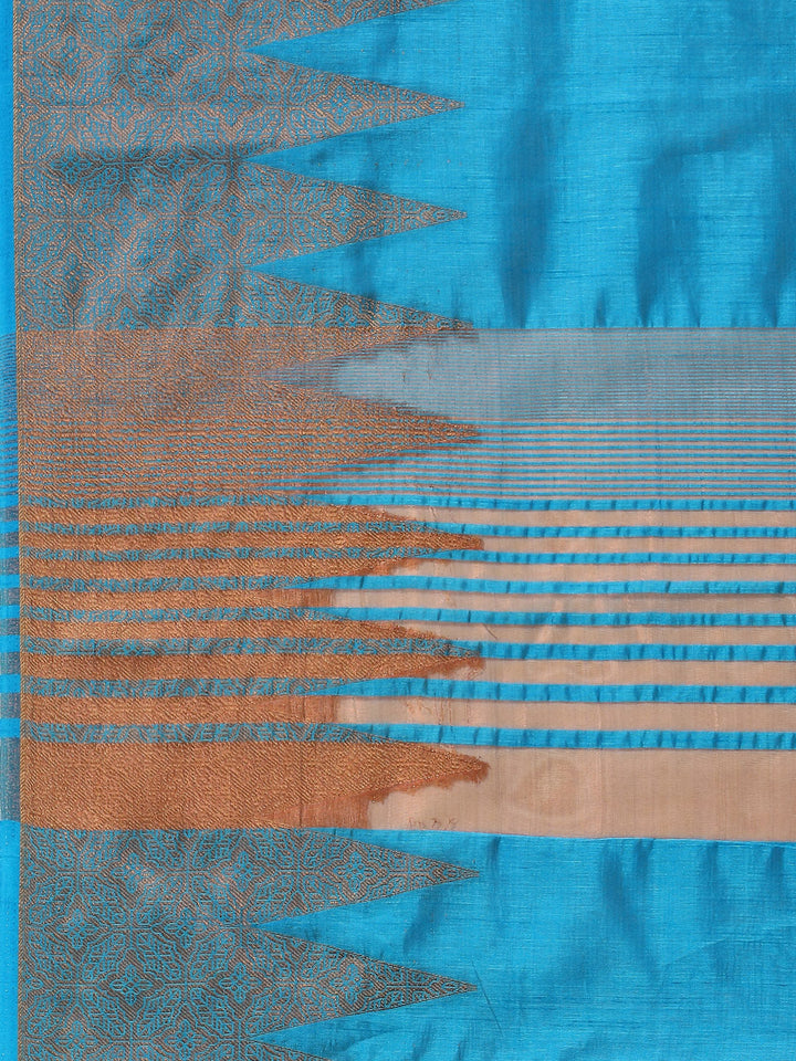Plain Zari Border Handloom Woven Saree