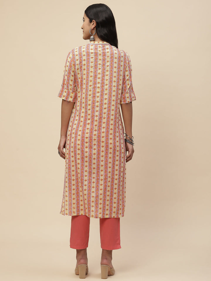 Floral Printed Cotton Kurta