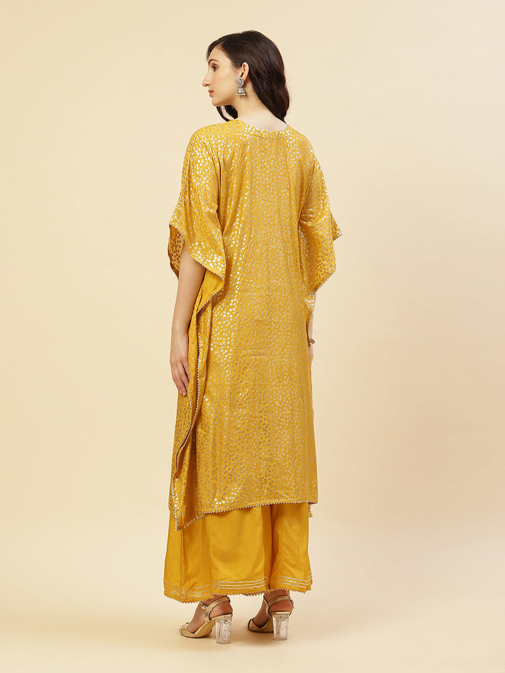 Foil Printed Cotton Muslin Kaftan