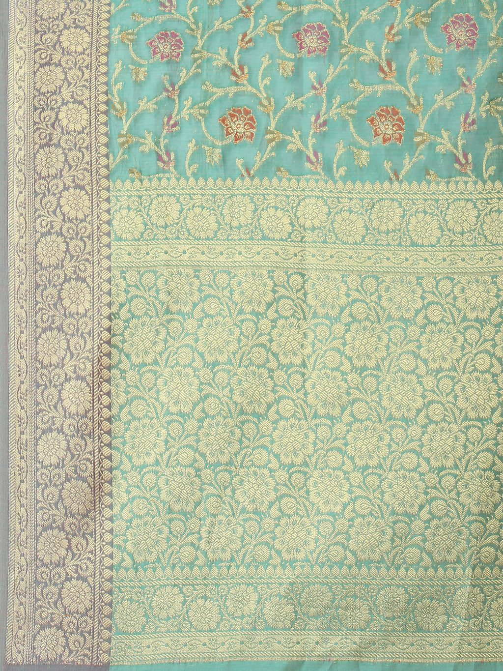 Floral Zari Jaal Cotton Woven Saree