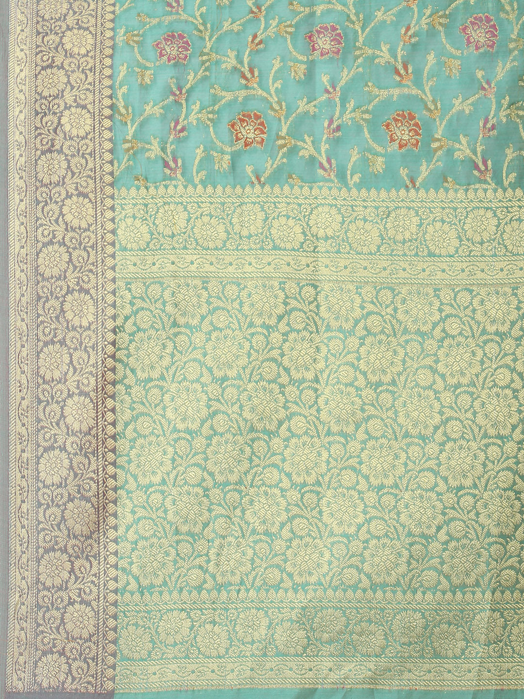 Floral Zari Jaal Cotton Woven Saree