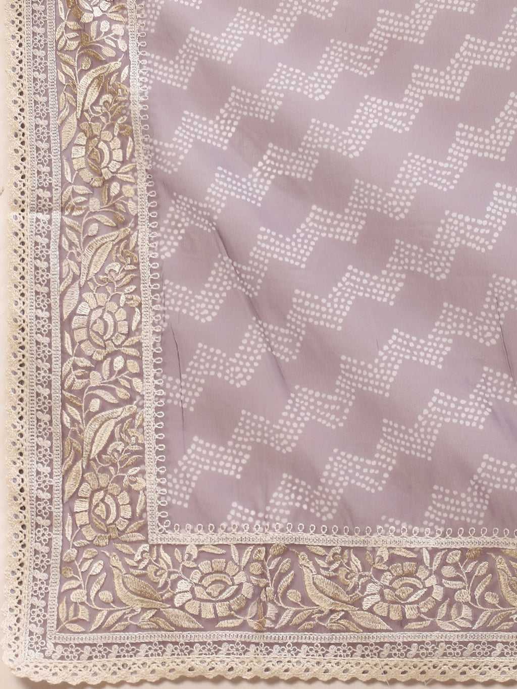 Bandhani Printed Organza Saree
