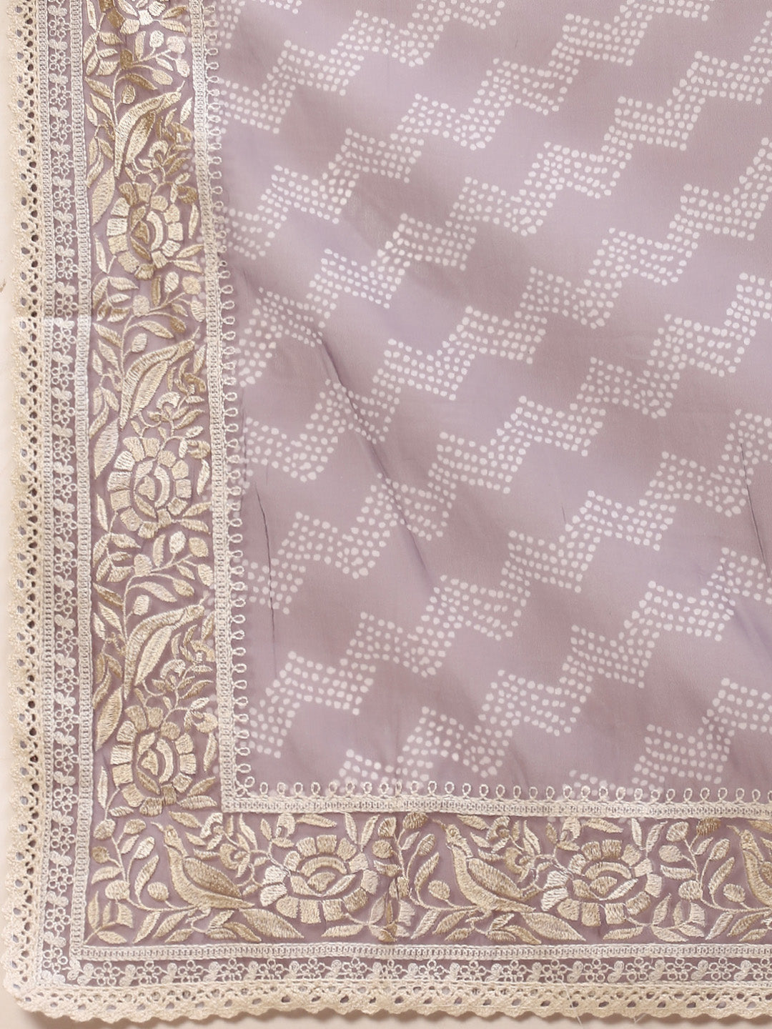 Bandhani Printed Organza Saree