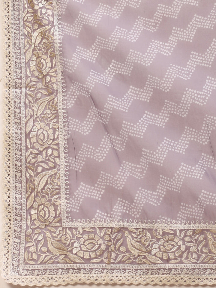 Bandhani Printed Organza Saree