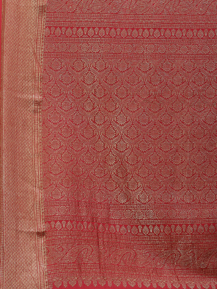 Antique Jaal Crepe Plain Saree