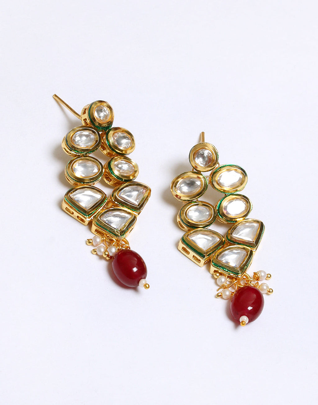 Elegant Gold Plated Kundan Necklace Set