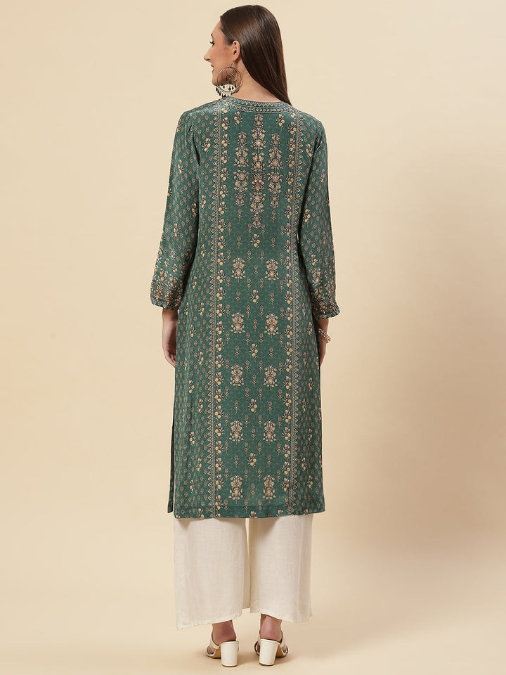 Printed Crepe Kurta