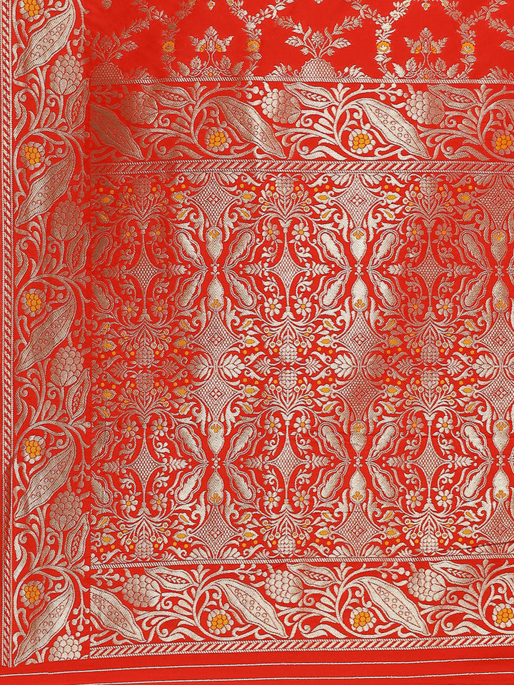 Zari Jaal Woven Art Silk Banarsi Saree