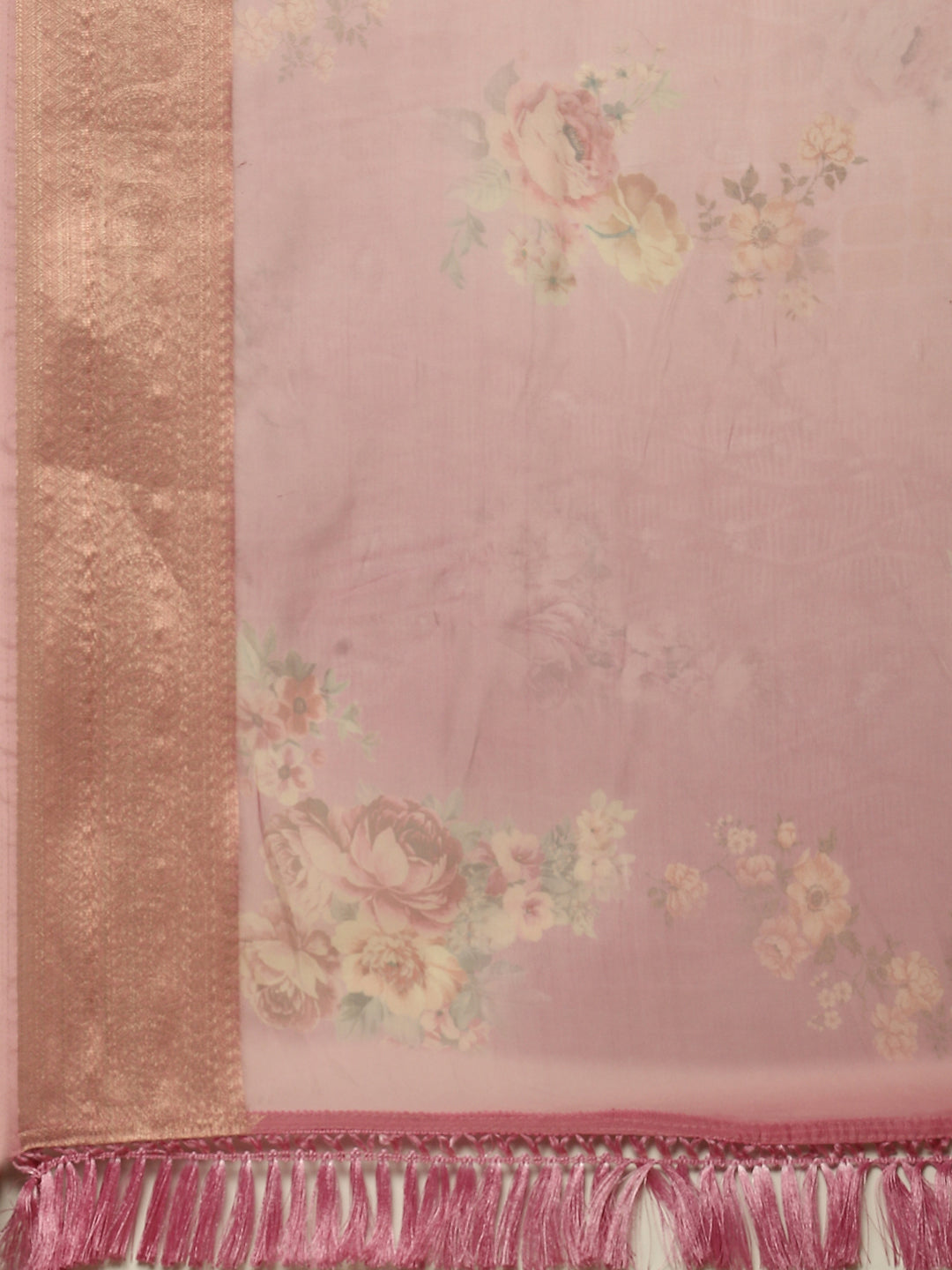 Floral Digital Printed Organza Saree