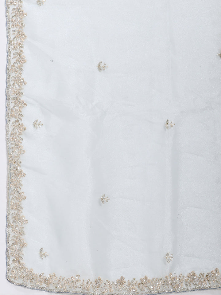 Sequence Embroidery Tissue Saree