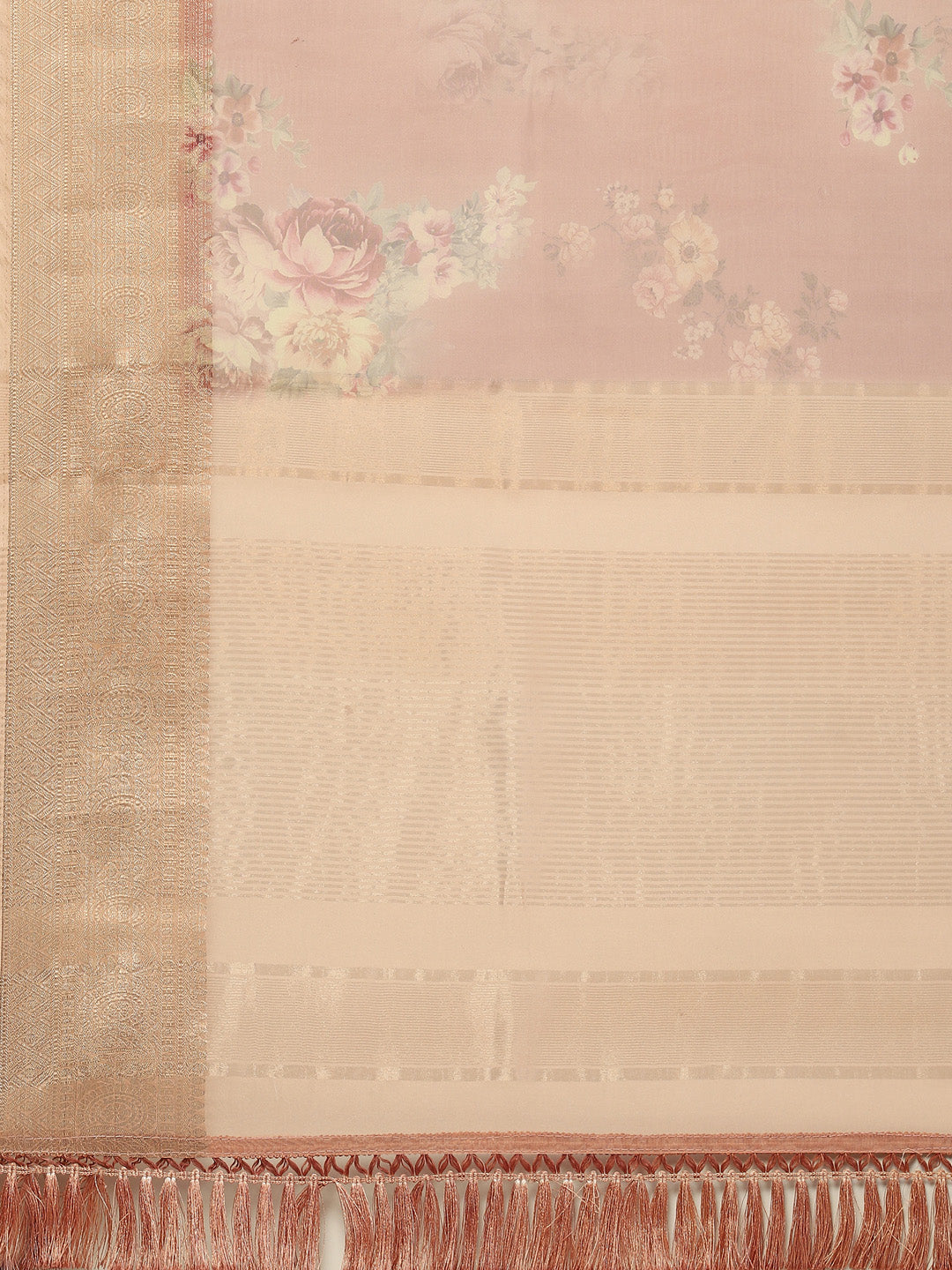Floral Digital Printed Organza Saree