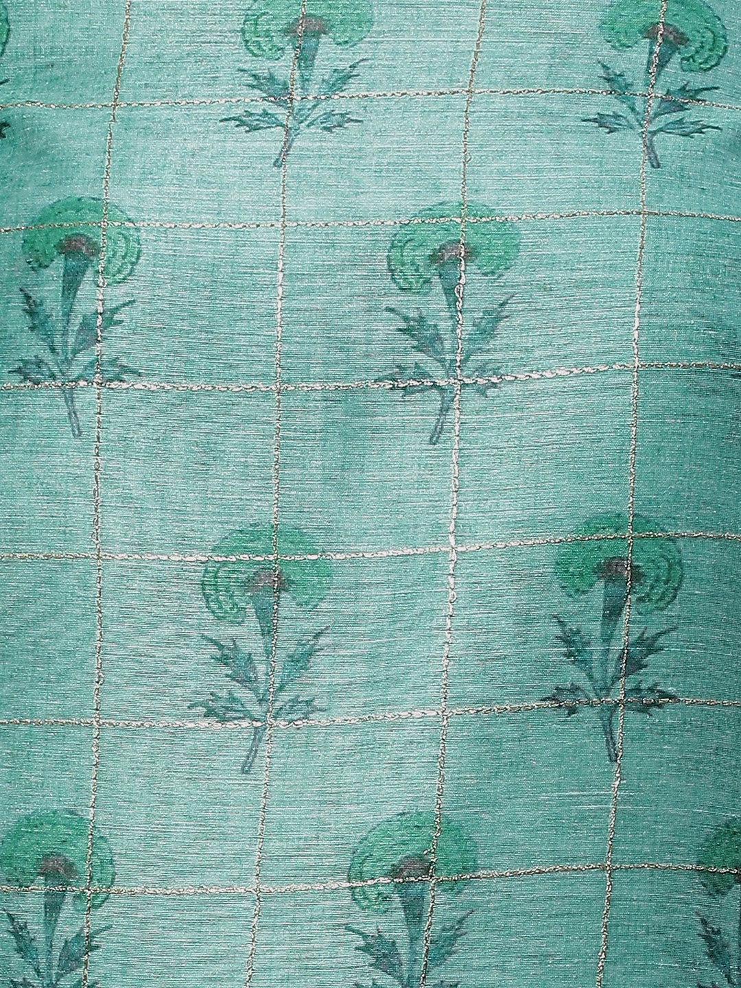 Floral Printed Chanderi Unstitched Suit Piece With Dupatta