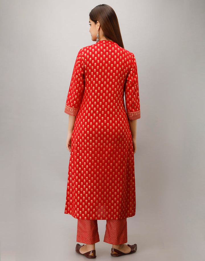 Printed Cotton Kurti With Pant