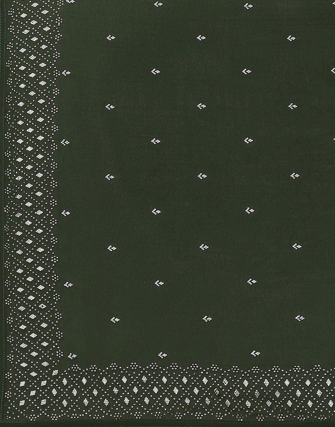 Embroidered Satin Saree With Stone Work