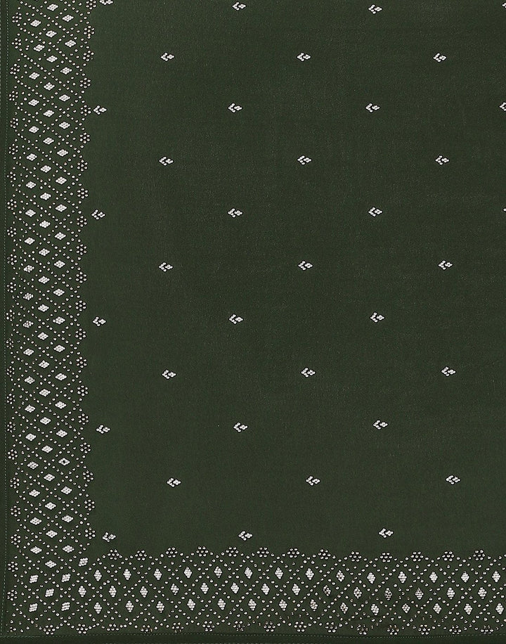 Embroidered Satin Saree With Stone Work