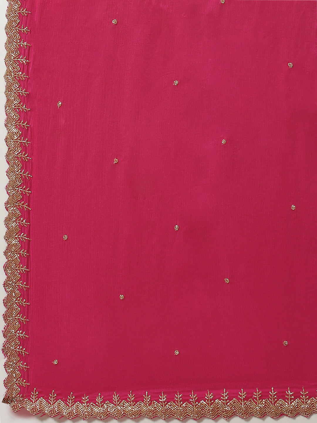 Cutdana Embroidered Chinnon Saree
