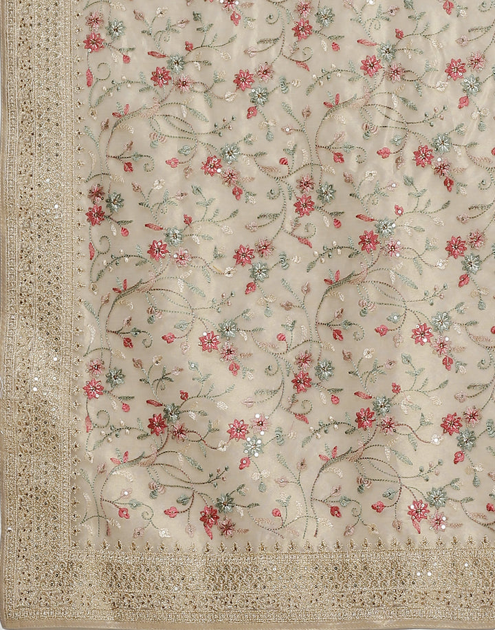 Banarasi Tissue Saree With Embroidery