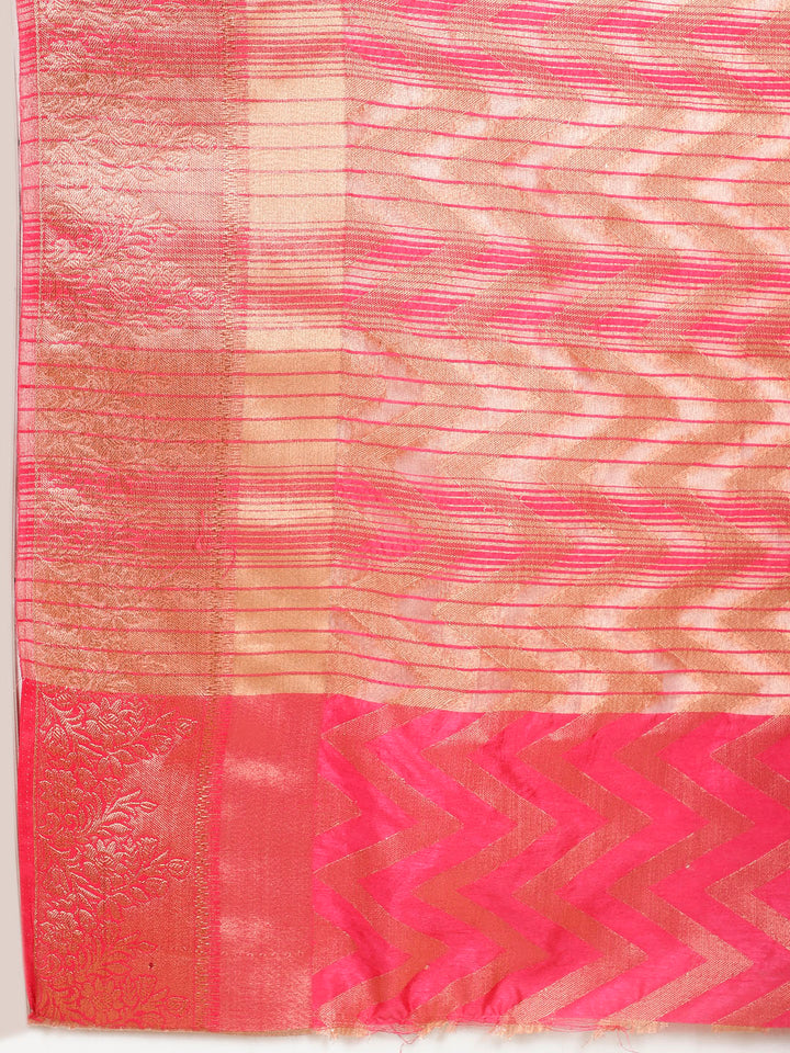 Zari Jaal Woven Handloom Saree