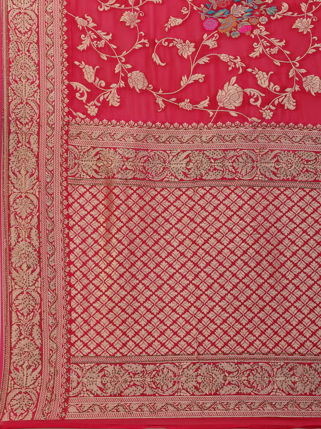 Floral Meenakari Georgette Saree