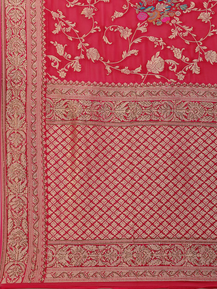 Floral Meenakari Georgette Saree