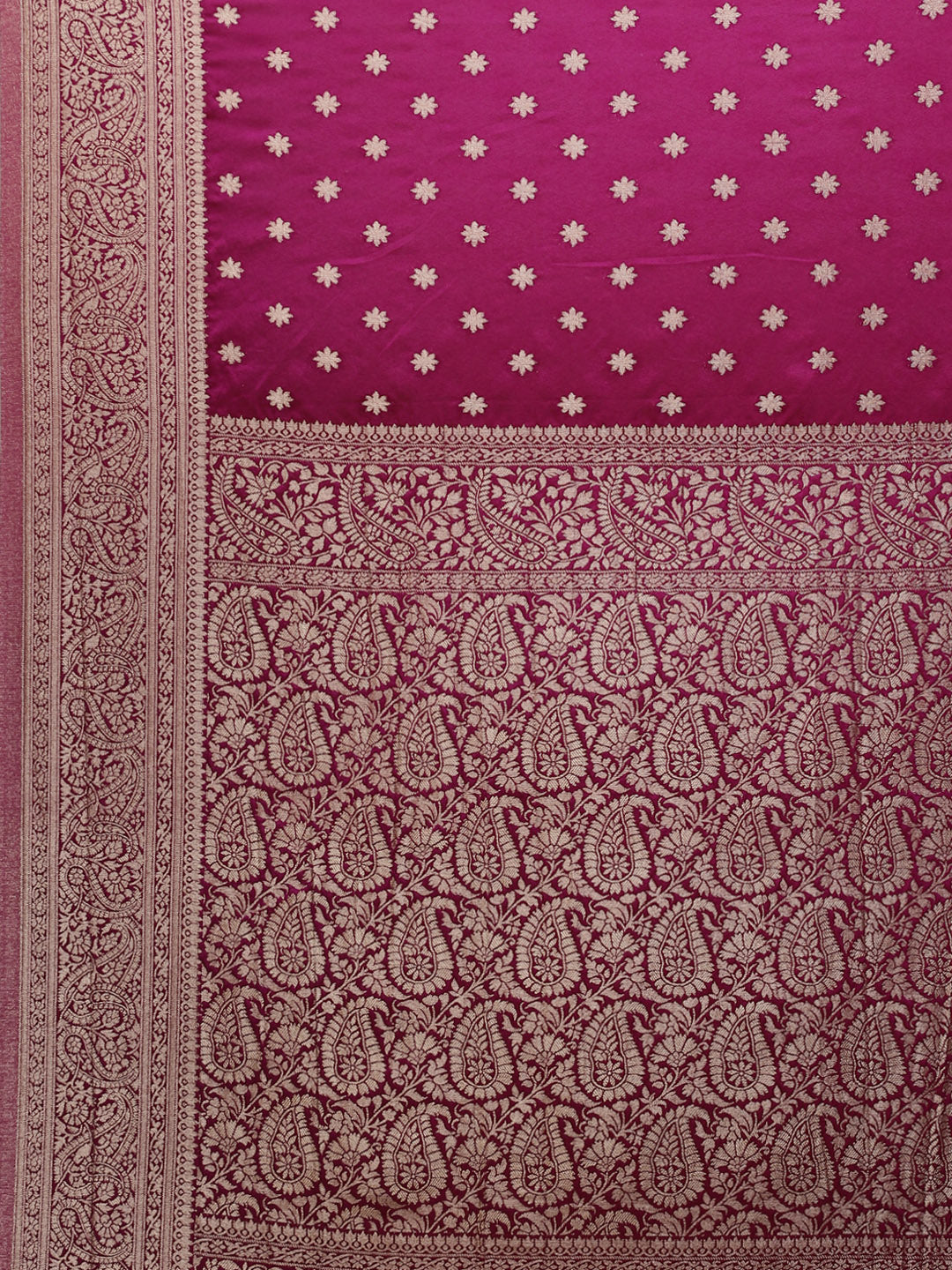 Zari Border Booti Georgette Plain Saree