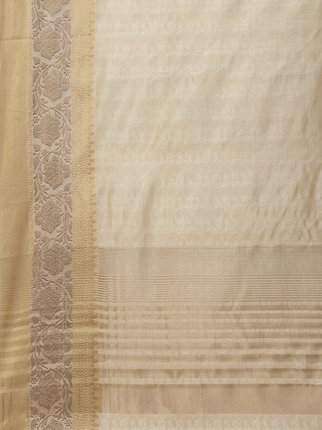 Plain Zari Border Handloom Woven Saree