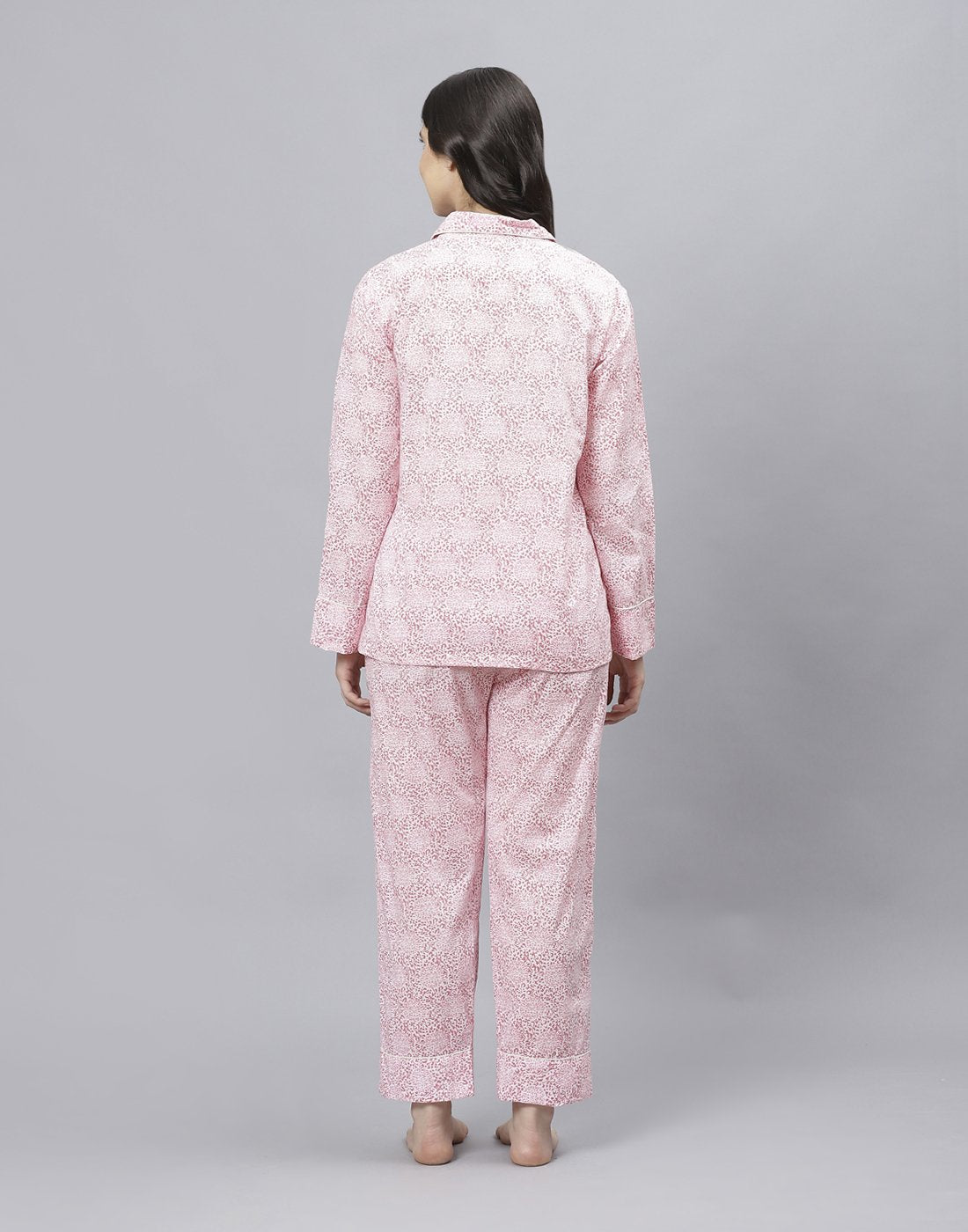 Pink Cotton Printed Comfort Wear