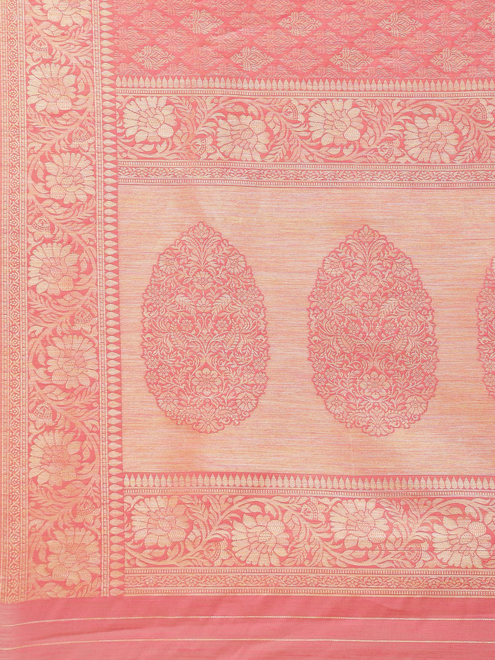 Zari Border Booti Cotton Woven Saree