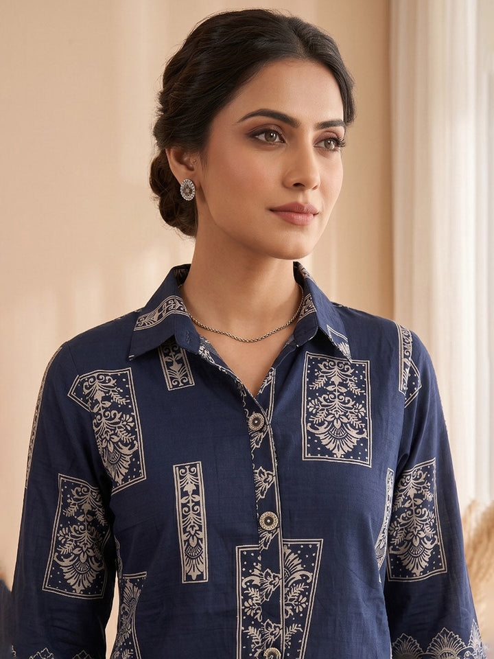 Embroidery Cotton Blend Kurta Set