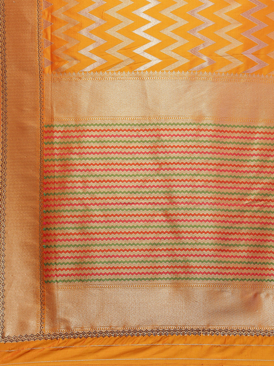 Zig Zag Banarasi Embroidered Saree