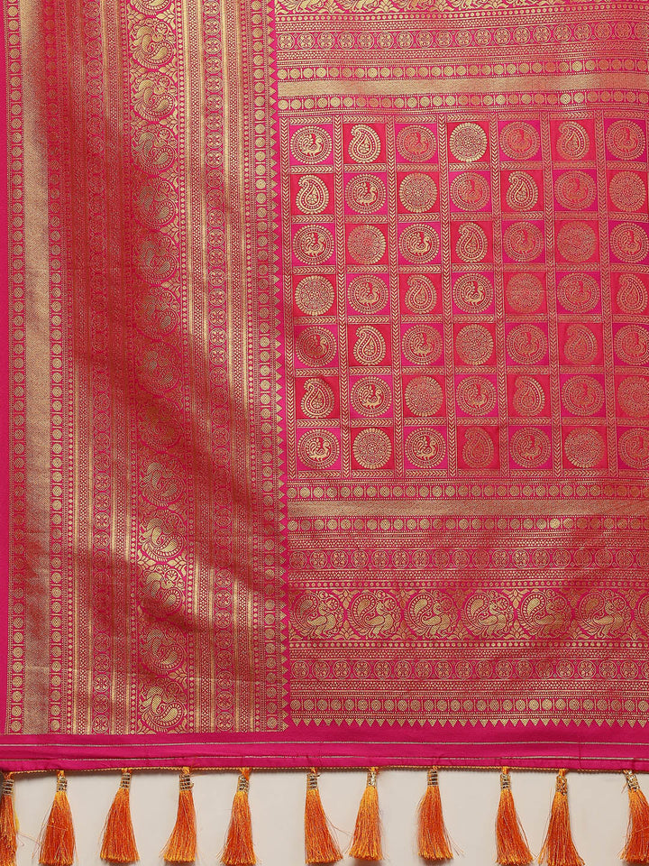 Brocade Art Handloom Woven Saree