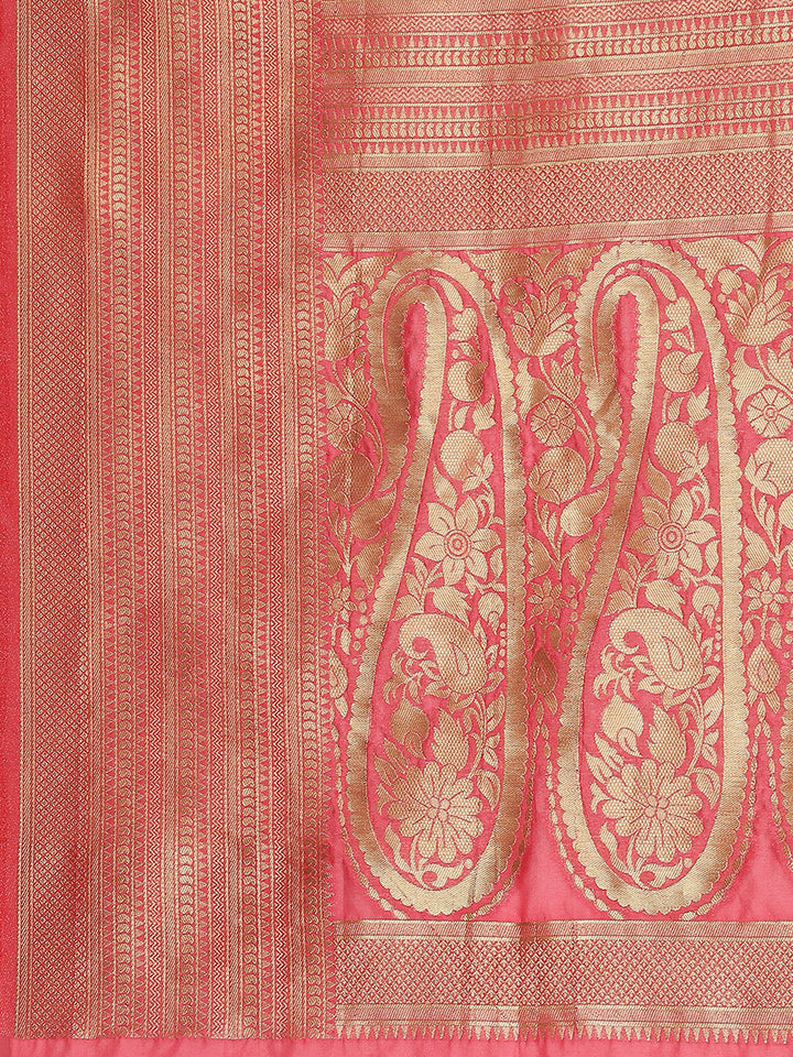 Zari Border Booti Handloom Woven Saree