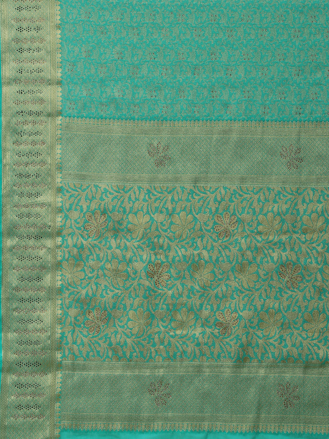 Stone Work Georgette Plain Saree