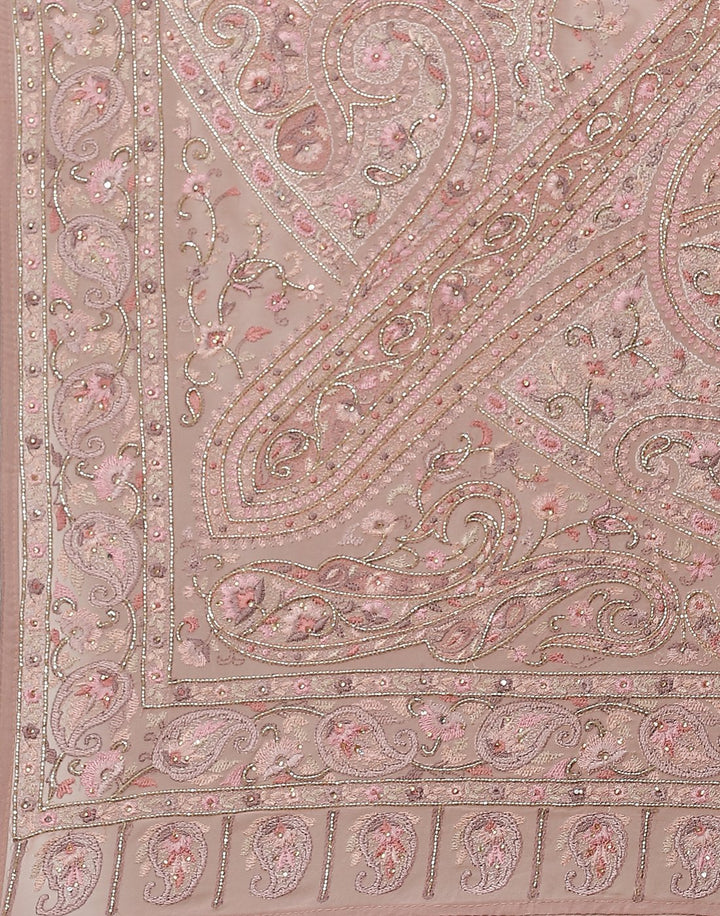 Georgette Saree With Heavy Jaal Thread Embroidery