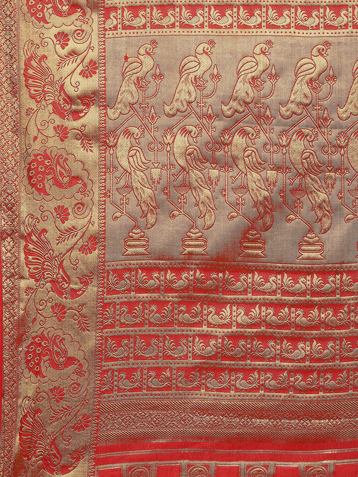 Zari Jaal Art Handloom Woven Saree
